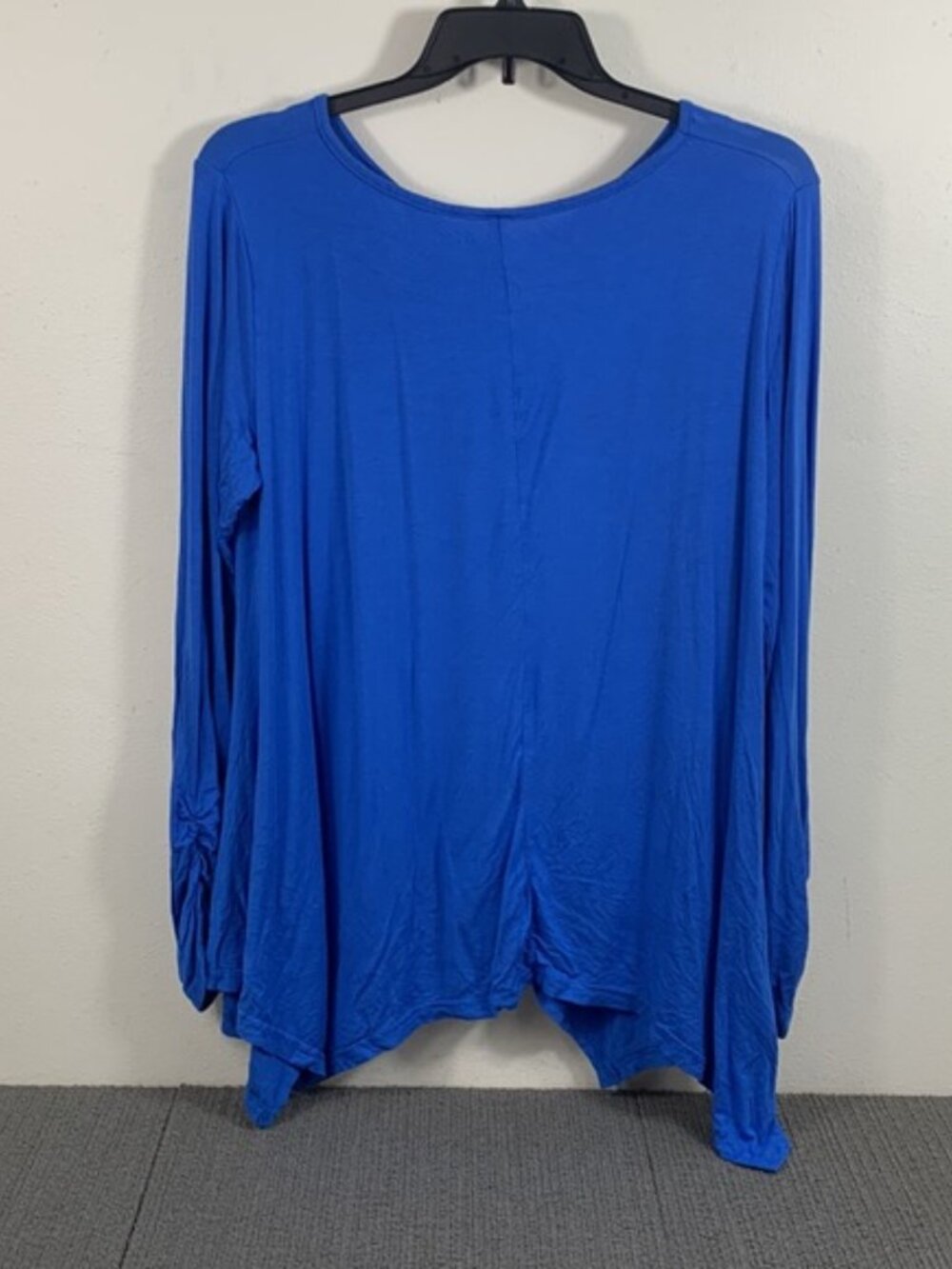 Leo Rosi Tunic Top Asymmetrical Long Sleeve Cinched Thumb Holes Womens Size XXL - Picture 3 of 17